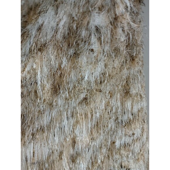 Ali Miles Animal Print Vest Large Fringe Lined Hook & Eye Closure Eyelash - Picture 8 of 9